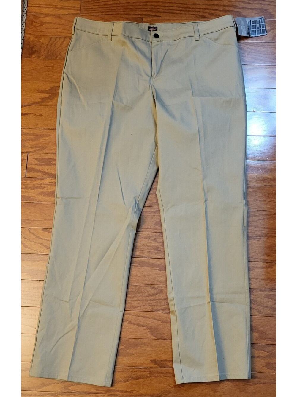 NWT Dickie's Stretch Twill Women Size 18 Relaxed Fit Khaki Work Pants